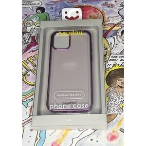 Heyday Soft Shell Phone Case for iPhone 12 & 12 Pro - Clear w/Purple